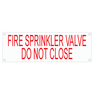 Customizable Fire Sprinkler and Fire Suppression System Tags