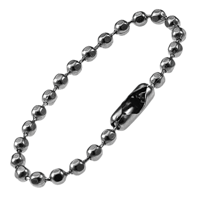 Stainless Steel & Brass Beaded Chain Tag Fasteners