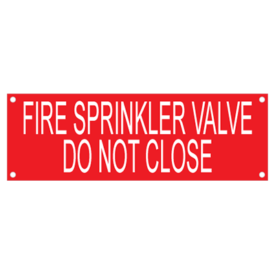 Customizable Fire Sprinkler and Fire Suppression System Tags