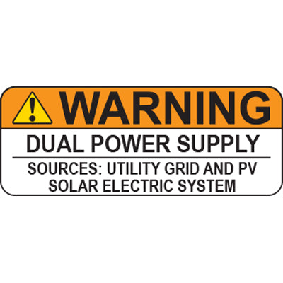 Solar Label - Dual Power Supply
