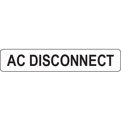 Solar Label - AC Disconnect