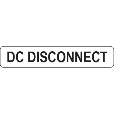 Solar Label - DC Disconnect