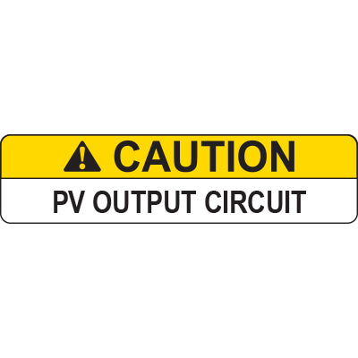 Solar Label - PV Output Circuit