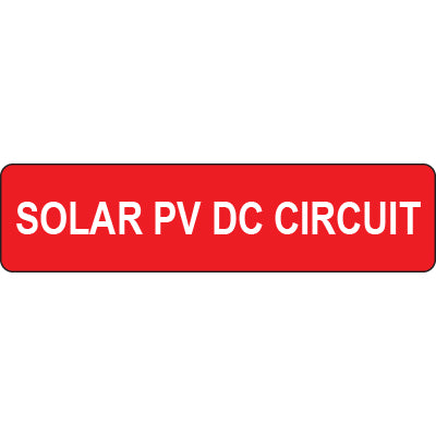 Solar Label - PV DC Circuit