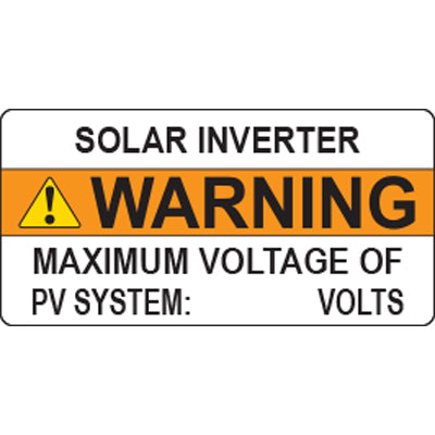 Solar Label - Solar Inverter