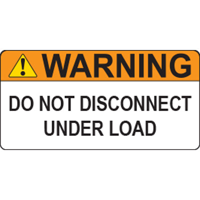 Solar Label - Do Not Disconnect Under Load