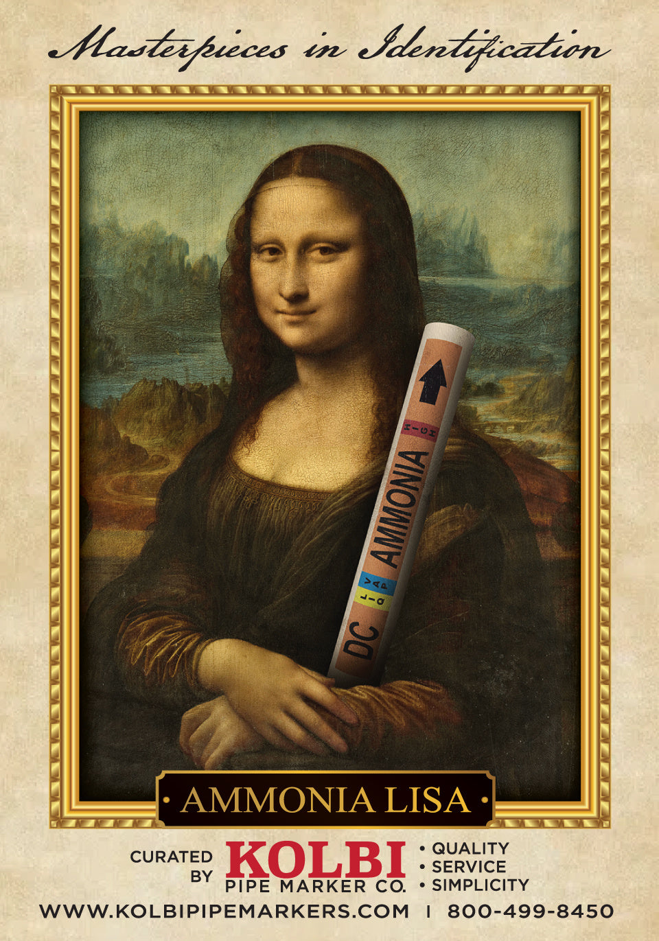 Ammonia Lisa Magnet – Kolbi Pipe Marker Co.